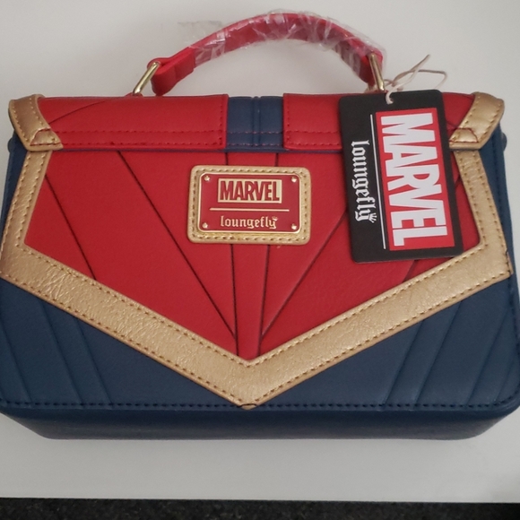Loungefly Captain Marvel Crossbody/Wallet set - Picture 2 of 7
